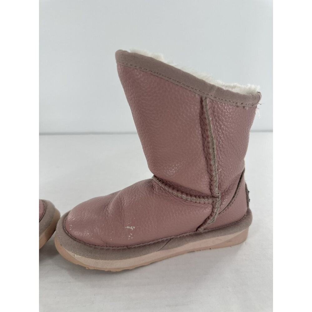 Australia Luxe Collective Girls Boots Size 10 US Pink Leather Shearling Cosy - Picture 4 of 7